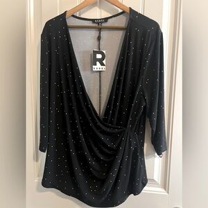 Rebel Wilson x Angels Black Scattered X Blouse Size 2X